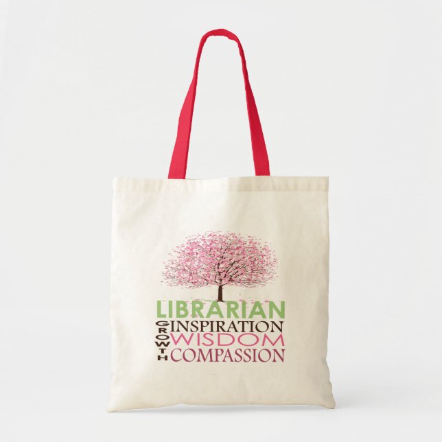Cute Librarian Tote Bag (Front)