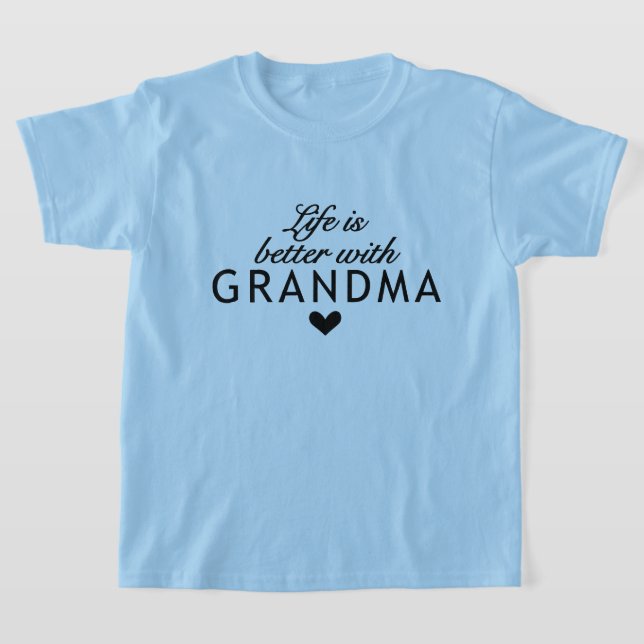cute life better Grandma word art  T-Shirt (Laydown)
