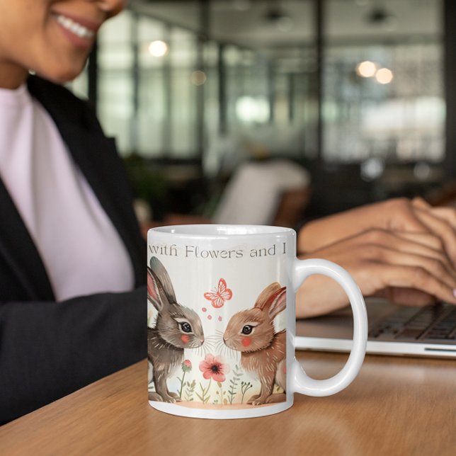 Cute Life is Better with Bunny Rabbits Coffee Mug (Creator Uploaded)