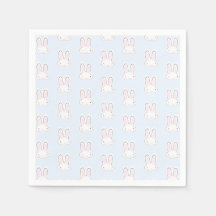 Cute Light blue bunny rabbit fun modern pattern