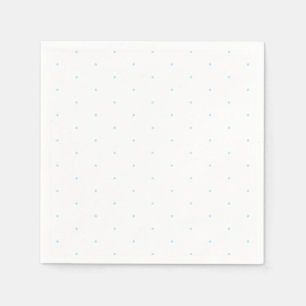 Cute light blue white tiny polka dots elegant chic napkin