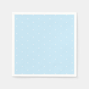 Cute light blue white Tiny polka dots pattern chic Napkin