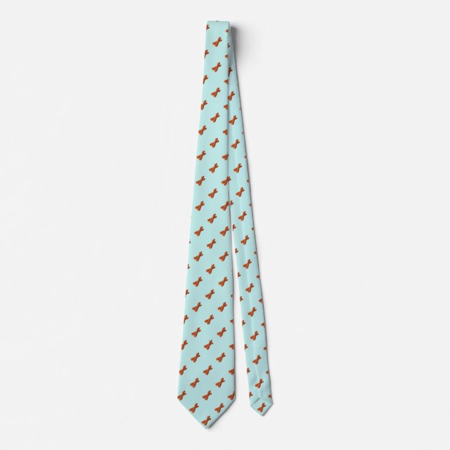 Cute Light Green Cinnamon Stick Seamless Pattern Tie (Front)