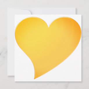 Cute light orange big heart minimalist Modern card