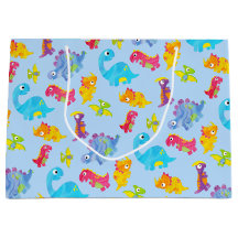 Cute Light Pastel Blue Baby Dinosaur Birthday