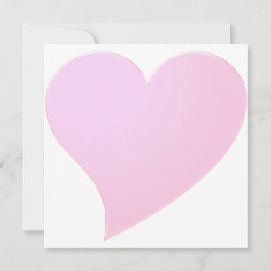 Cute light pink big heart Valentine's day card