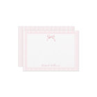 Cute Light Pink Bow and Stripes Border