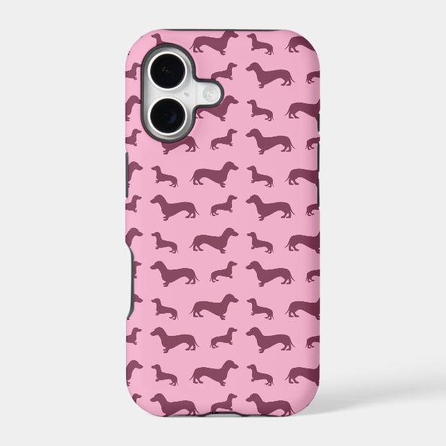 Cute light pink dachshund pattern (Back)