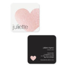 Cute Light Pink Glitter Heart Beauty Salon