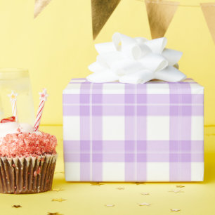 Cute Light Purple Plaid Simple Classic Wrapping Paper