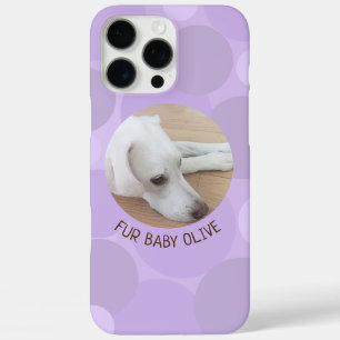 Cute Light Purple Polka Dot Spotted Circles Design iPhone 16 Pro Max Case