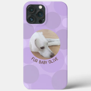 Cute Light Purple Polka Dot Spotted Circles Design iPhone 13 Pro Max Case