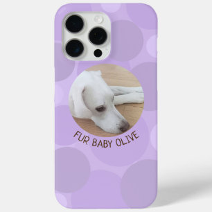 Cute Light Purple Polka Dot Spotted Circles Design iPhone 15 Pro Max Case