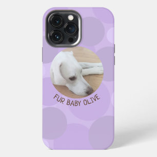 Cute Light Purple Polka Dot Spotted Circles Design iPhone 13 Pro Max Case