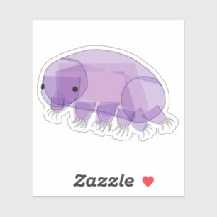 Cute Light Purple Tardigrade swimming sticker