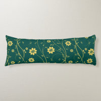 Cute Light Yellow & Green Delicate Floral Pattern