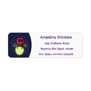 Cute lightning bug firefly cartoon illustration