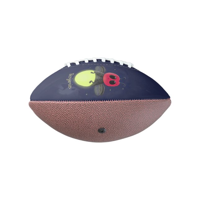 Cute lightning bug firefly cartoon illustration football (Rotated 270)