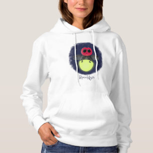 Cute lightning bug firefly cartoon illustration hoodie