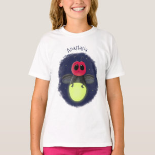 Cute lightning bug firefly cartoon illustration T-Shirt
