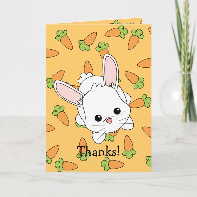 Cute Lil' Bunny - Customised Thank You Card (Front)