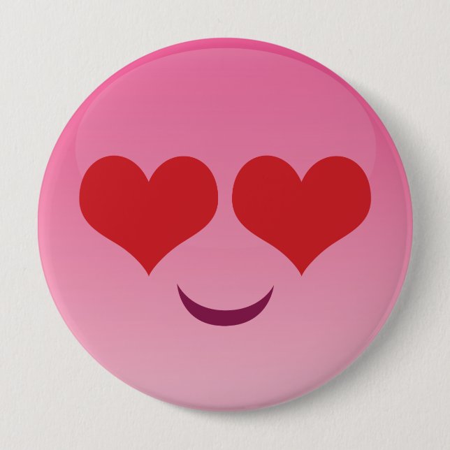 Cute lil Heart Eyes emoji 10 Cm Round Badge (Front)