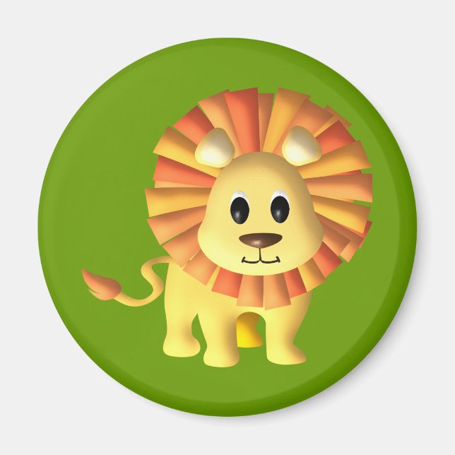 Cute Lil Lion Magnet (Front)