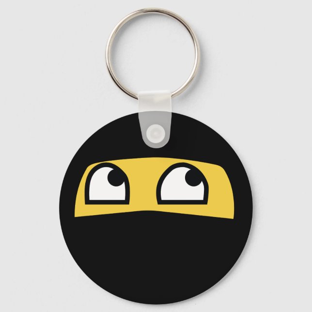 Cute lil' ninja emoji key ring (Front)