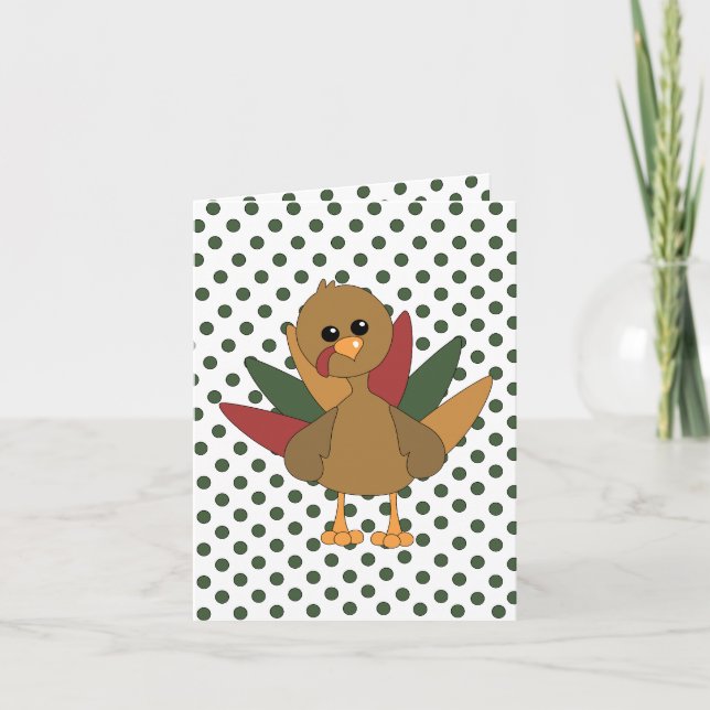 Cute Lil' Turkey Holiday Card (Front)