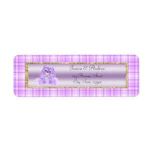 Cute Lilac Bunny Baby Shower