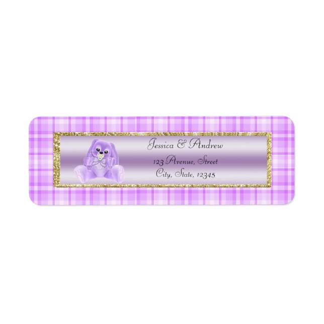Cute Lilac Bunny Baby Shower (Front)