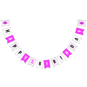 Cute lilac cat bunting