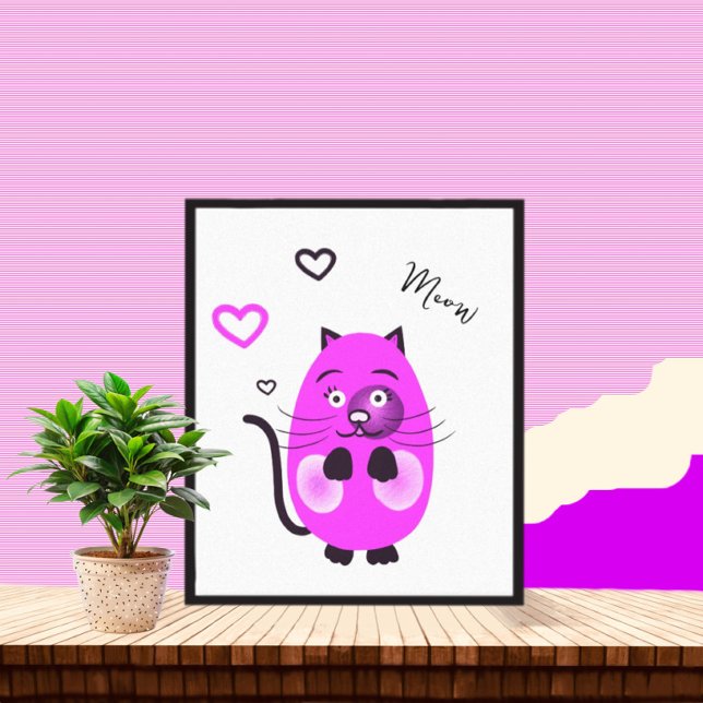 Cute lilac cat canvas print (Creator Uploaded)