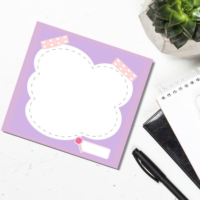 cute lilac sticky notes post-it notes (Creator Uploaded)