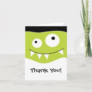Cute Lime MonsterThank You Note Thank You Card