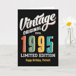 Cute Limited Edition Custom Vintage Birthday Card