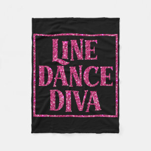 Cute Line Dance Diva Shirt For Line Dancers Gift Fleece Blanket