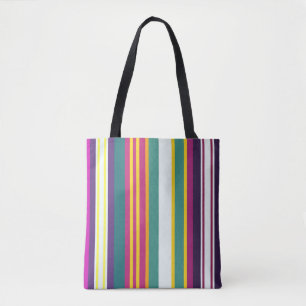 Cute Line yellow, purple women Tote Bag