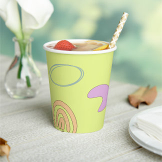 Cute lines and shapes paper cups