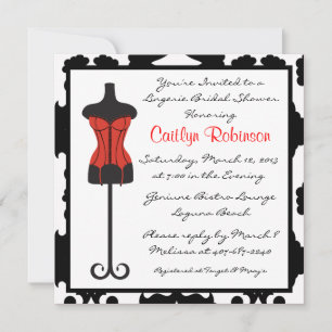 Cute Lingerie Bridal Shower Invitation