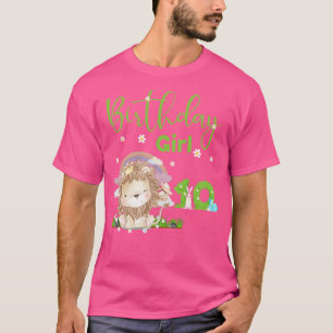 Cute Lion 10th Birthday Girl T-Shirt