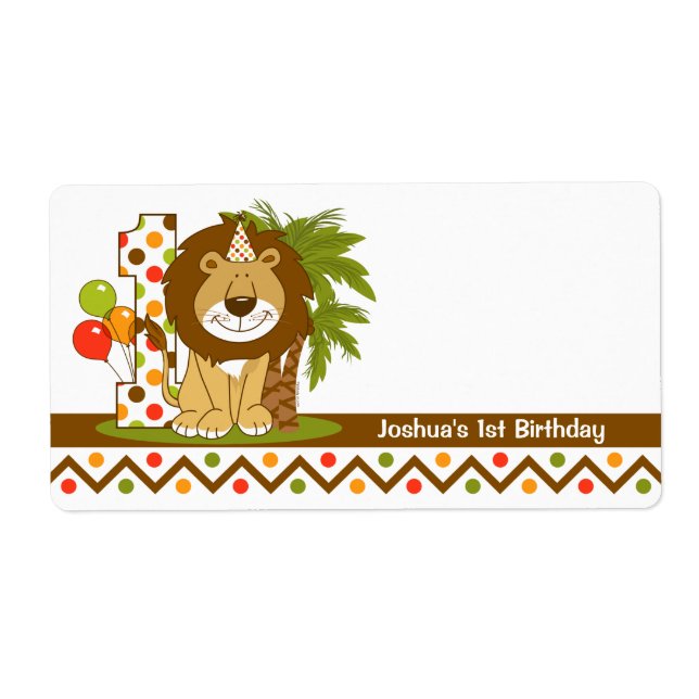 Cute Lion 1st Birthday (Front)