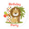 Cute Lion 1st Birthday