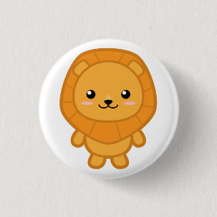 Cute Lion 3 Cm Round Badge