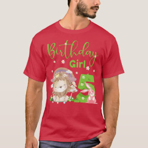Cute Lion 5th Birthday Girl T-Shirt