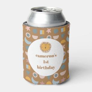 Cute Lion Baby Kids Animal Custom Birthday Party Can Cooler