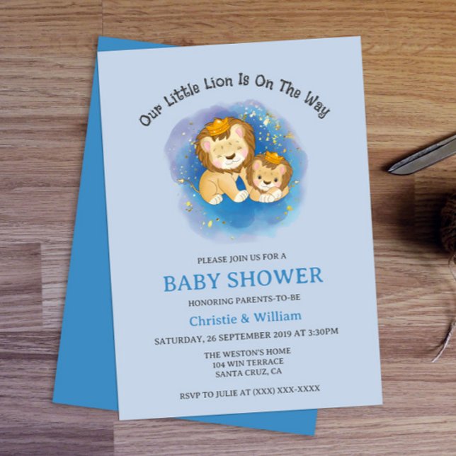Cute Lion Baby Shower Invitation (Creator Uploaded)