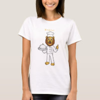 Cute lion chef cartoon illustration