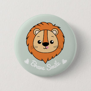 Cute Lion Cleft Lip and Palate Awareness Support 6 Cm Round Badge