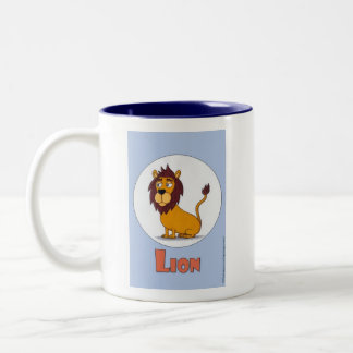 Cute Lion coffee mug - L is for Lion